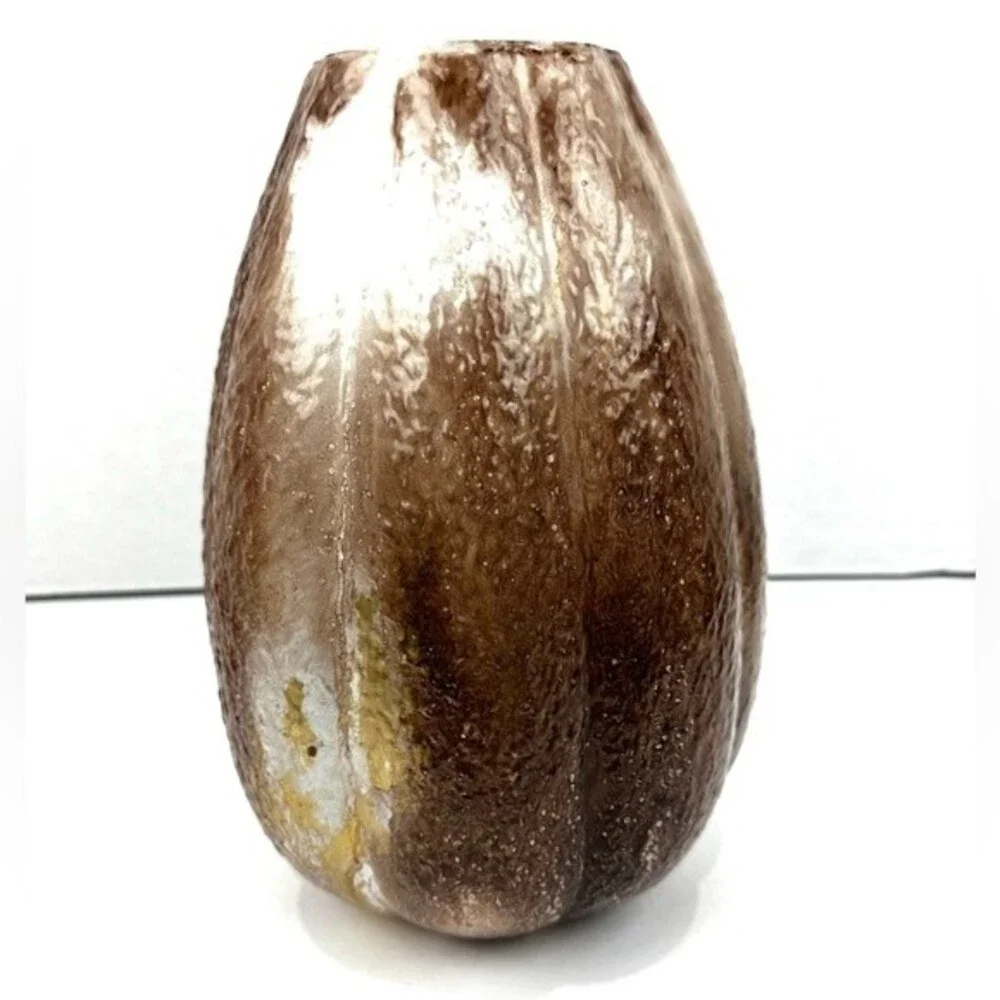 Akcam Shades of Brown Glass Decorative Modern Vase Handmade